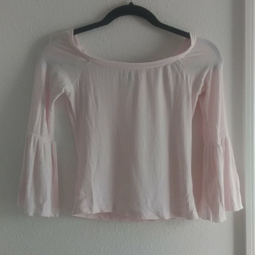 Forever 21 Pink Tube Top With Flared Sleeves